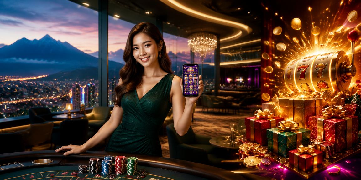 Pemain memainkan slot gaya Melayu di Sabah Malaysia